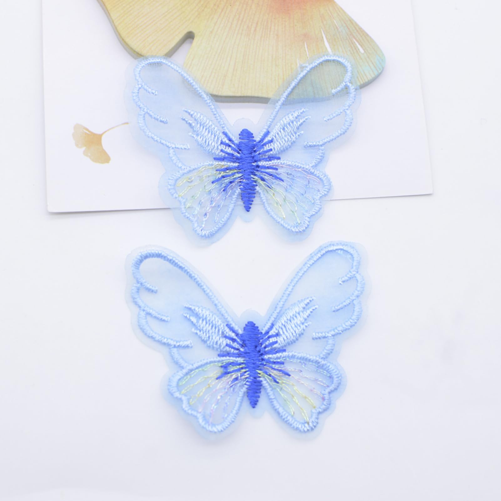 10 Pcs Embroidered Butterfly Appliques - Elegant Mesh Sew-on Patches for DIY Hair Clips, Hats, Bags & Clothing - Perfect for Crafting, Costumes & Fashion Accessories