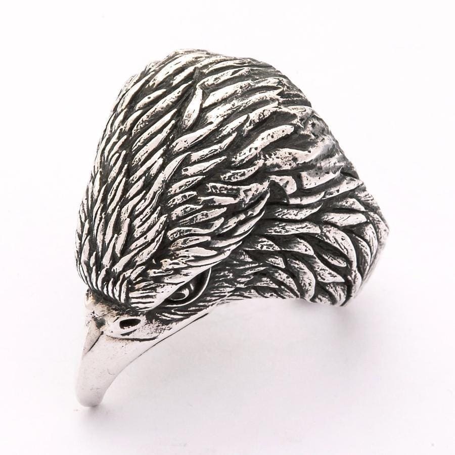 Harley Eagle Head Biker Ring - Sterling Silver Men's Jewelry for Motorcycle Riders - Perfect for Biker Gifts, Motorcycle Events & Everyday Wear