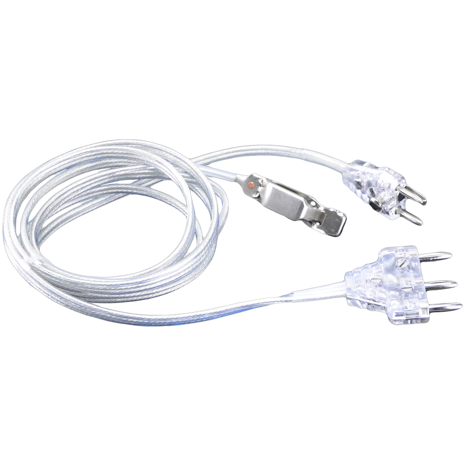 Premium 2-Prong Foil & Sabre Fencing Body Cord with Transparent Cable Plugs - Durable Electric Fencing Equipment for Training & Competitions (Set of 2) - Perfect for Olympic Fencing, Club Practice & Tournament Use