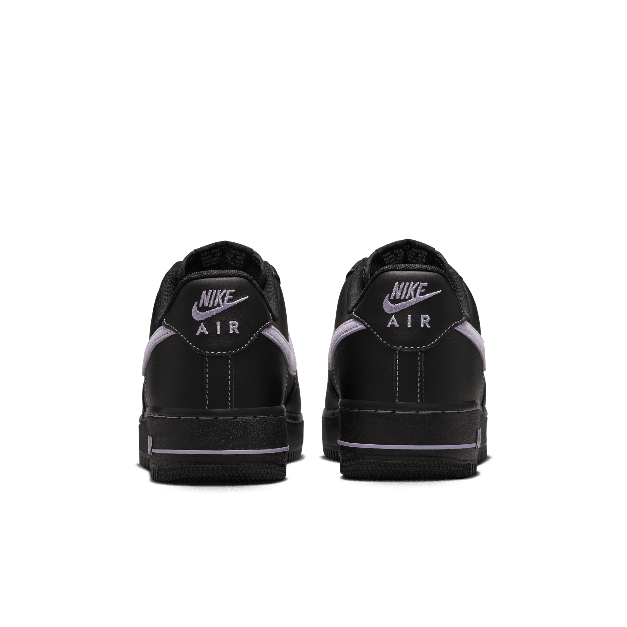 Nike Air Force 1 '07 LV8 Sneakers - Black & Light Lilac Basketball Shoes for Men & Women | Perfect for Casual Wear, Street Style & Everyday Comfort