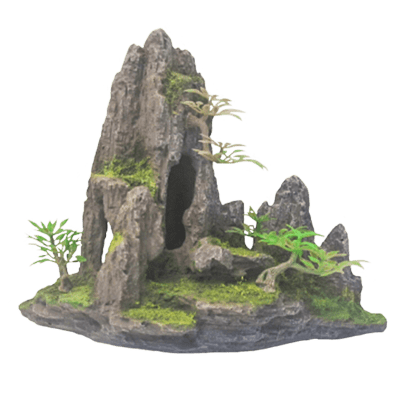 Premium Fish Tank Decor - Natural Rock Hill Aquarium Ornament for Freshwater & Saltwater Tanks | Perfect for Betta Fish, Goldfish, Shrimp Habitats & Aquatic Plant Landscaping