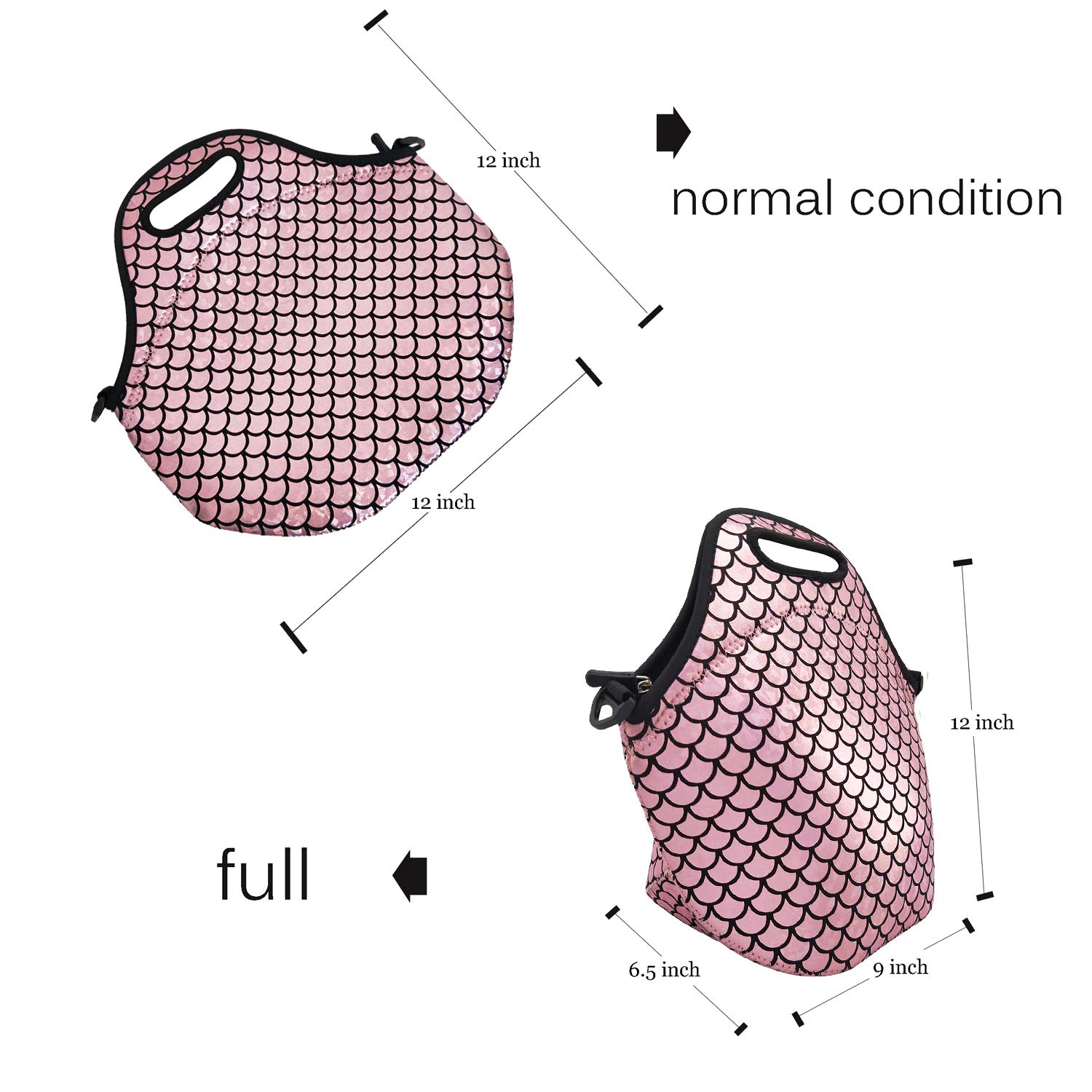 YOUDA Insulated Neoprene Lunch Bag for Work, Travel & Picnic