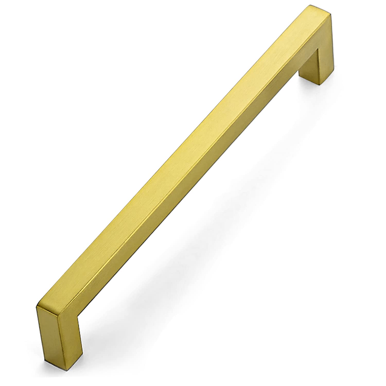 Ravinte 1 Pack 7-1/2 Inch Brushed Brass Square Cabinet Handles & Drawer Pulls - Durable Kitchen Cabinet Hardware for Cabinets, Cupboards & Drawers - Perfect for Modern, Farmhouse & Industrial Style Kitchens