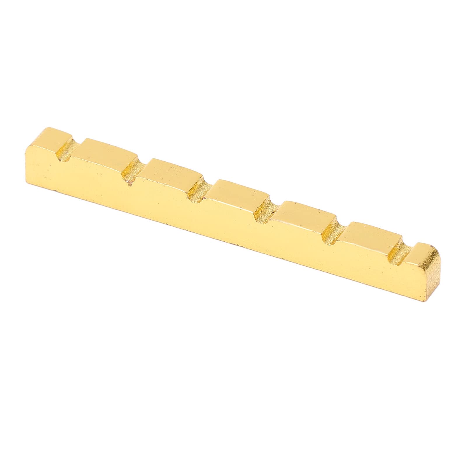 42mm 6 String Guitar Nut - Premium Shiny Sturdy Metal Pre-Slotted Nut for Electric & Acoustic Guitars - Perfect for String Replacement & Guitar Maintenance - Ideal for Performances, Studio Recording & Home Practice