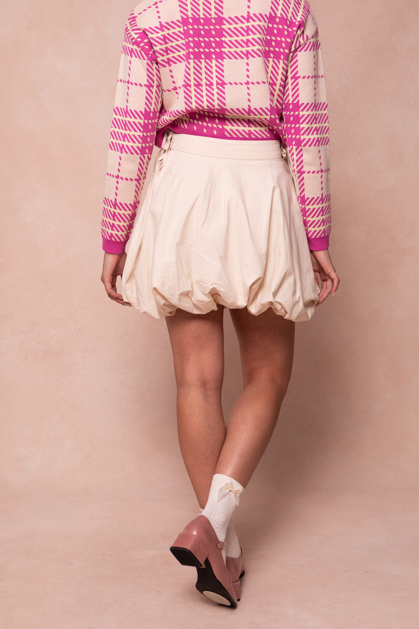 Cream Bubble Skirt Women's Fashion Clo Skirt for Casual Wear & Party Outfits | Final Sale