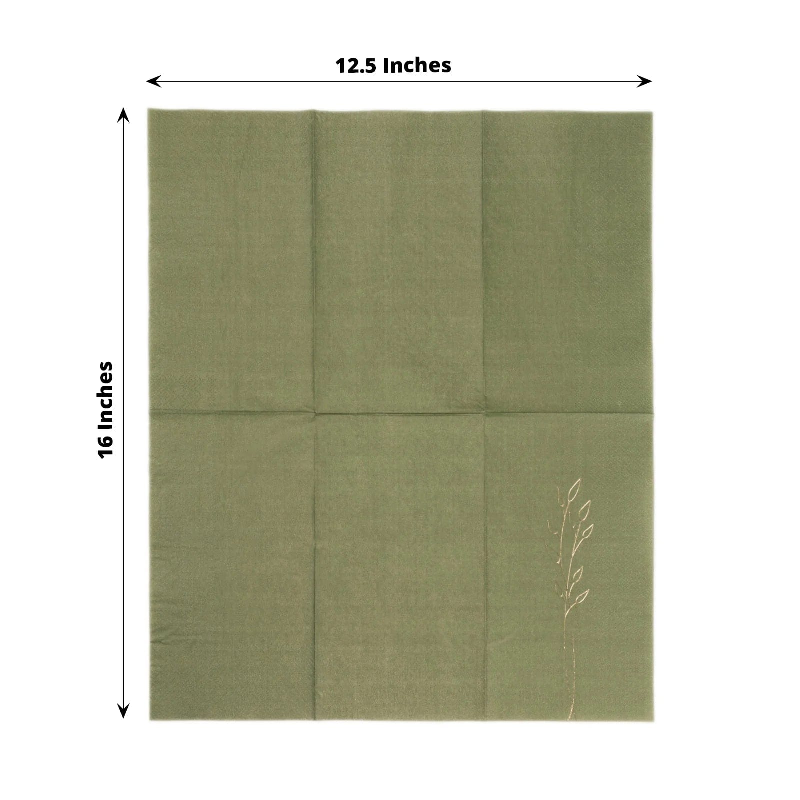 50 Soft 2-Ply Disposable Dinner Napkins with Gold Embossed Leaves - Elegant Table Setting for Weddings, Parties & Fine Dining