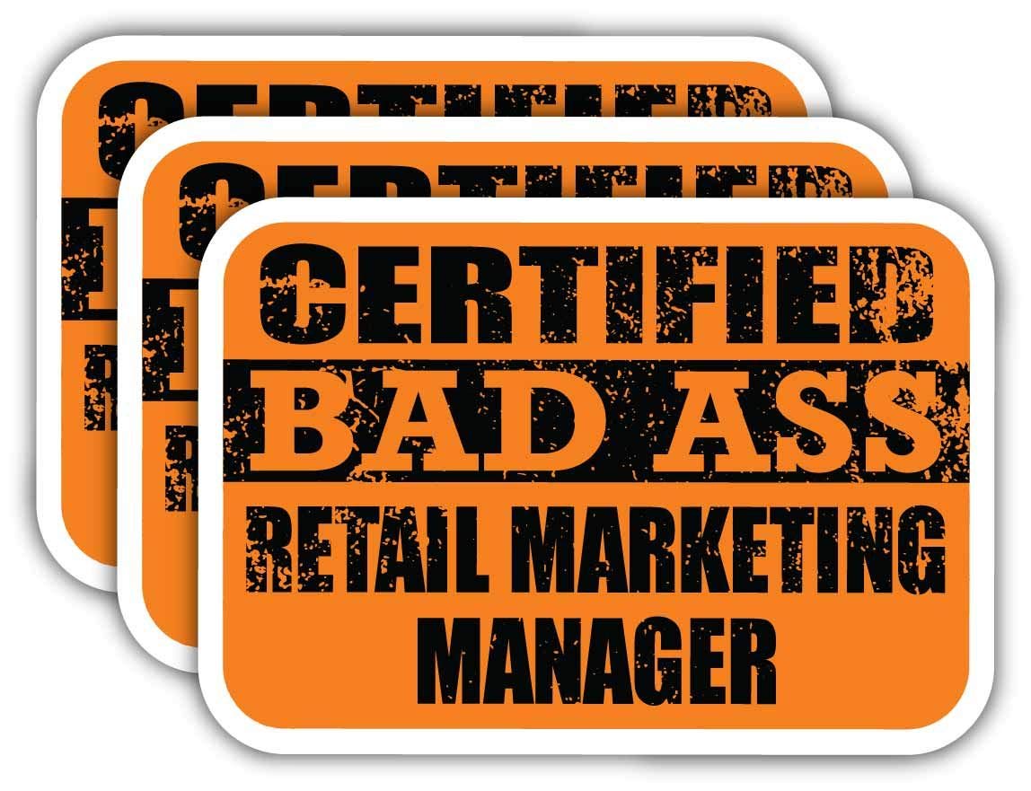 Certified Marketing Manager Stickers - Funny Job Gift for Laptops & Cars