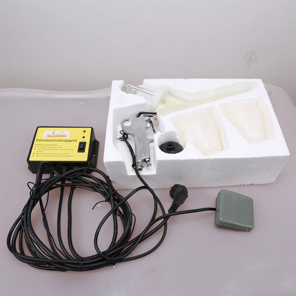 110V Mini Powder Coating System - Metal Workpiece Electrostatic Spray Gun PC02 | DIY Home Projects, Auto Parts, Metal Furniture & Small Metal Crafts Coating Tool