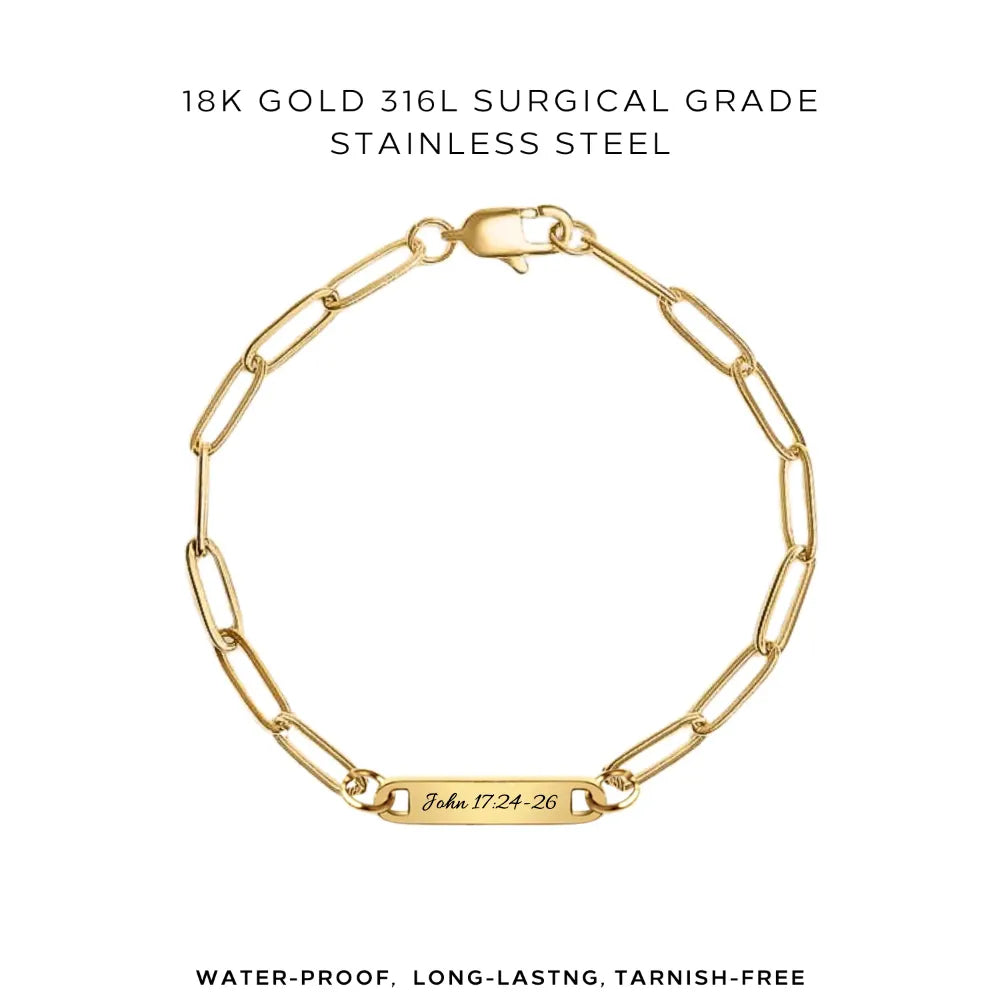 Personalized Engraved Paperclip Bracelet - Custom Name Jewelry Gift for Women - $35.00 - Perfect for Birthdays, Anniversaries & Special Occasions