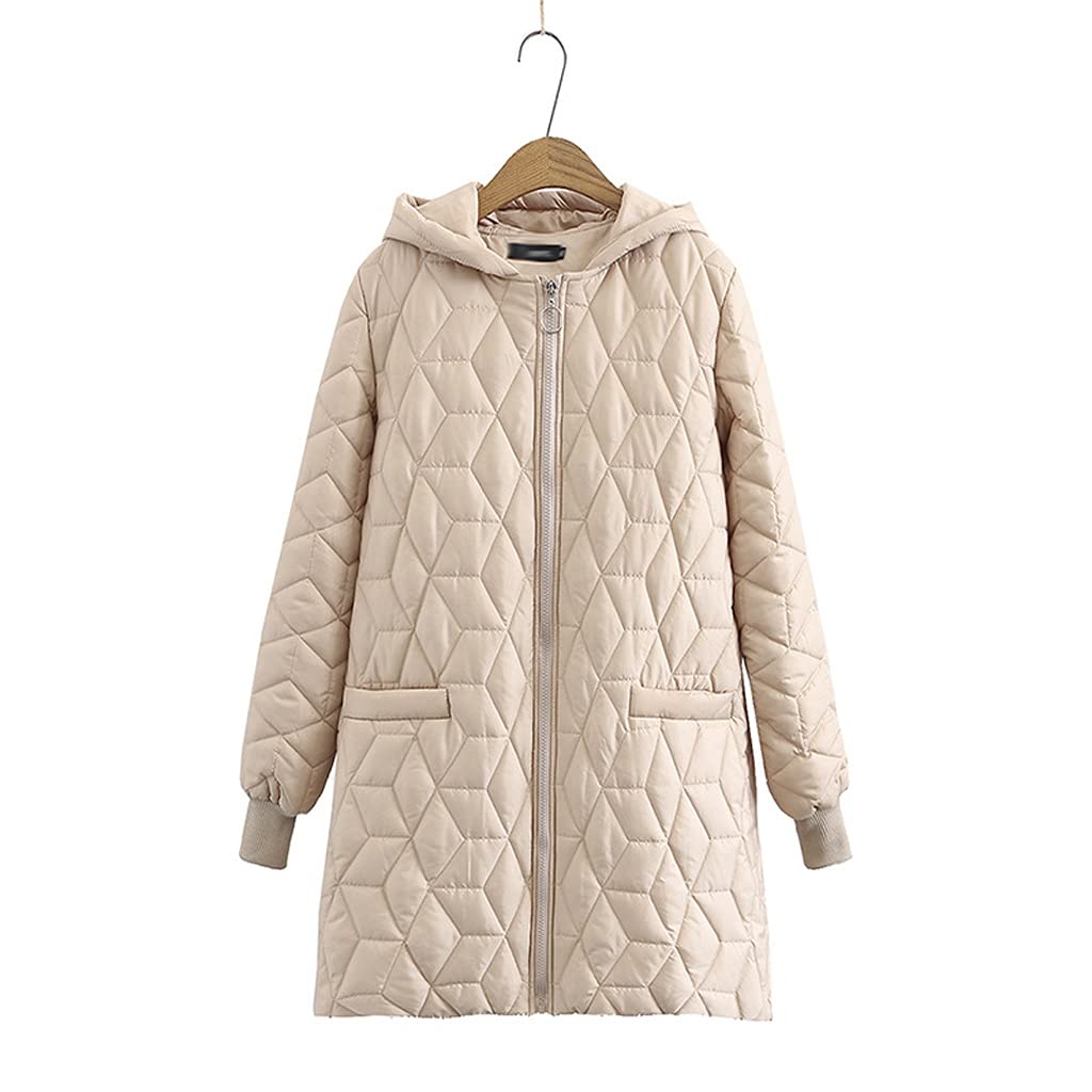 Women's Plus Size Thin Parka Jacket - Windproof Long Hooded Coat for Spring & Autumn | Casual Fashion Outerwear | Perfect for Outdoor Activities, Travel & Daily Wear (Color: A, Size: X-Large)
