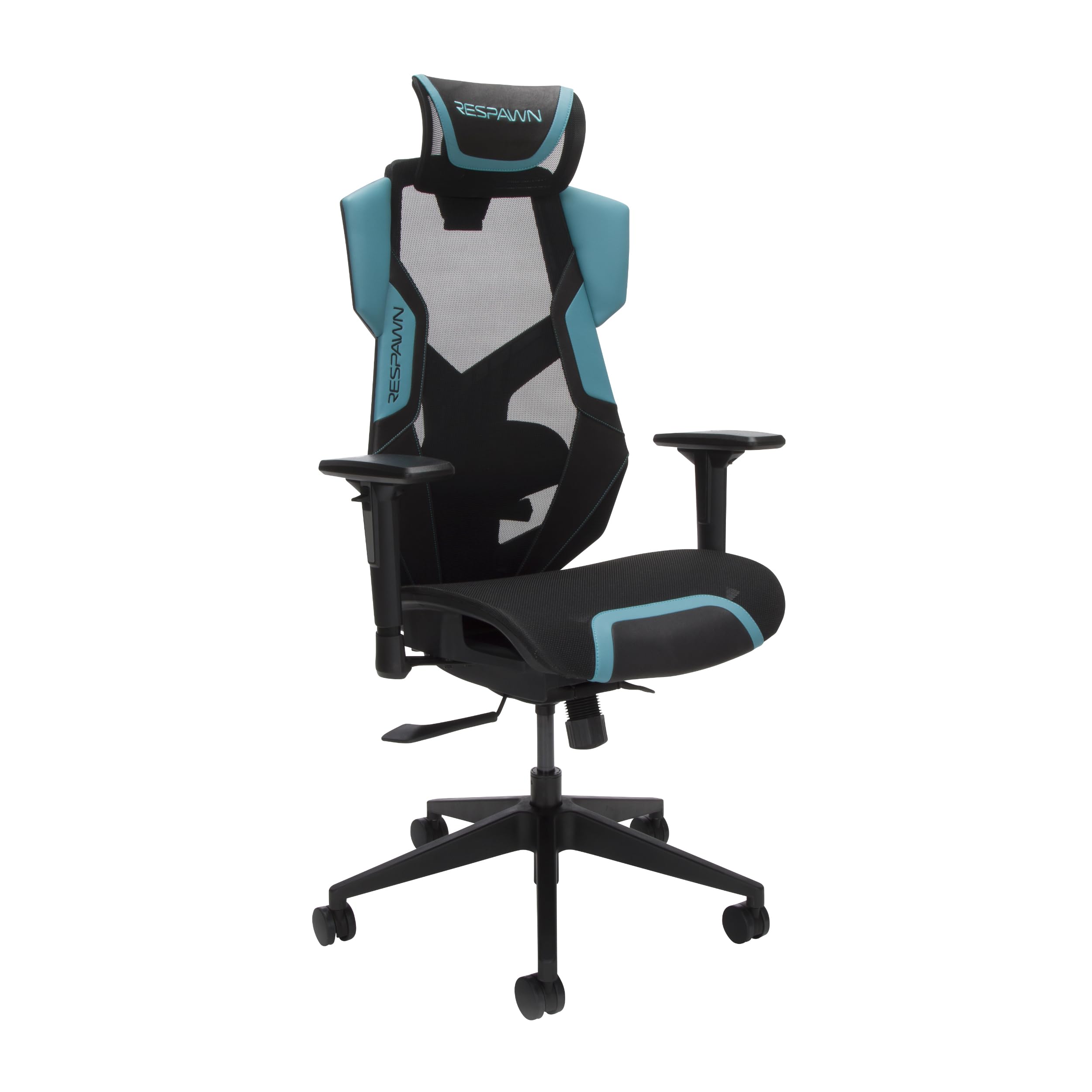 RESPAWN FLEXX Ergonomic Mesh Gaming Chair with Lumbar Support - Adjustable Recline, Tilt Tension & Armrests - 300lb Weight Capacity - Teal Office Chair for Computer Gaming, Work & Home Desk Setup
