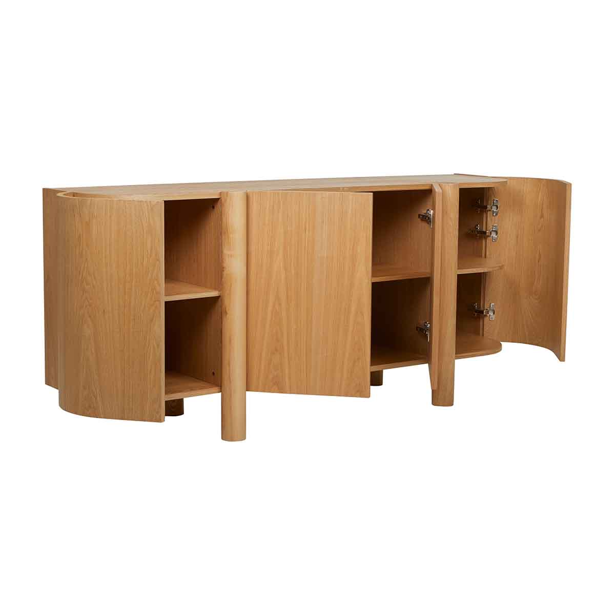 Globe West Artie Buffet - Modern Wood Sideboard with Storage for Dining Room & Living Room - Perfect for Entertaining & Home Organization