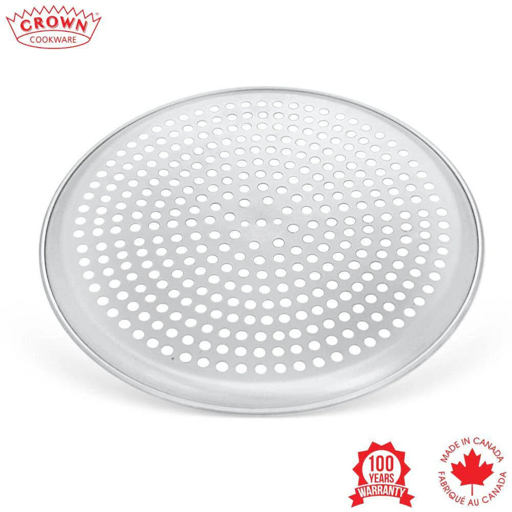 Perforated Pizza Pan - 10 Inch Non-Stick Baking Steel Pizza Tray for Crispy Crust - Perfect for Home Oven, Outdoor Grill & Camping Cooking