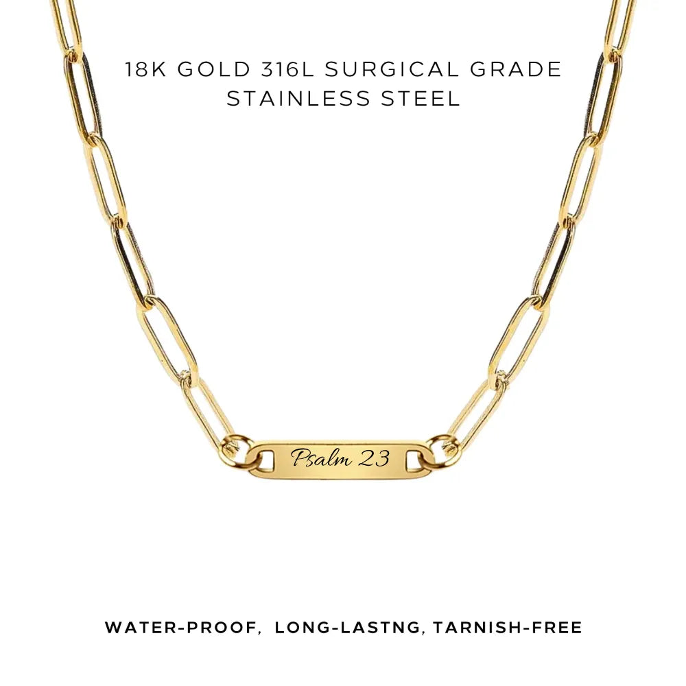 Personalized Engraved Paperclip Necklace - Custom Name Jewelry Gift for Women - Perfect for Birthdays, Anniversaries & Everyday Wear