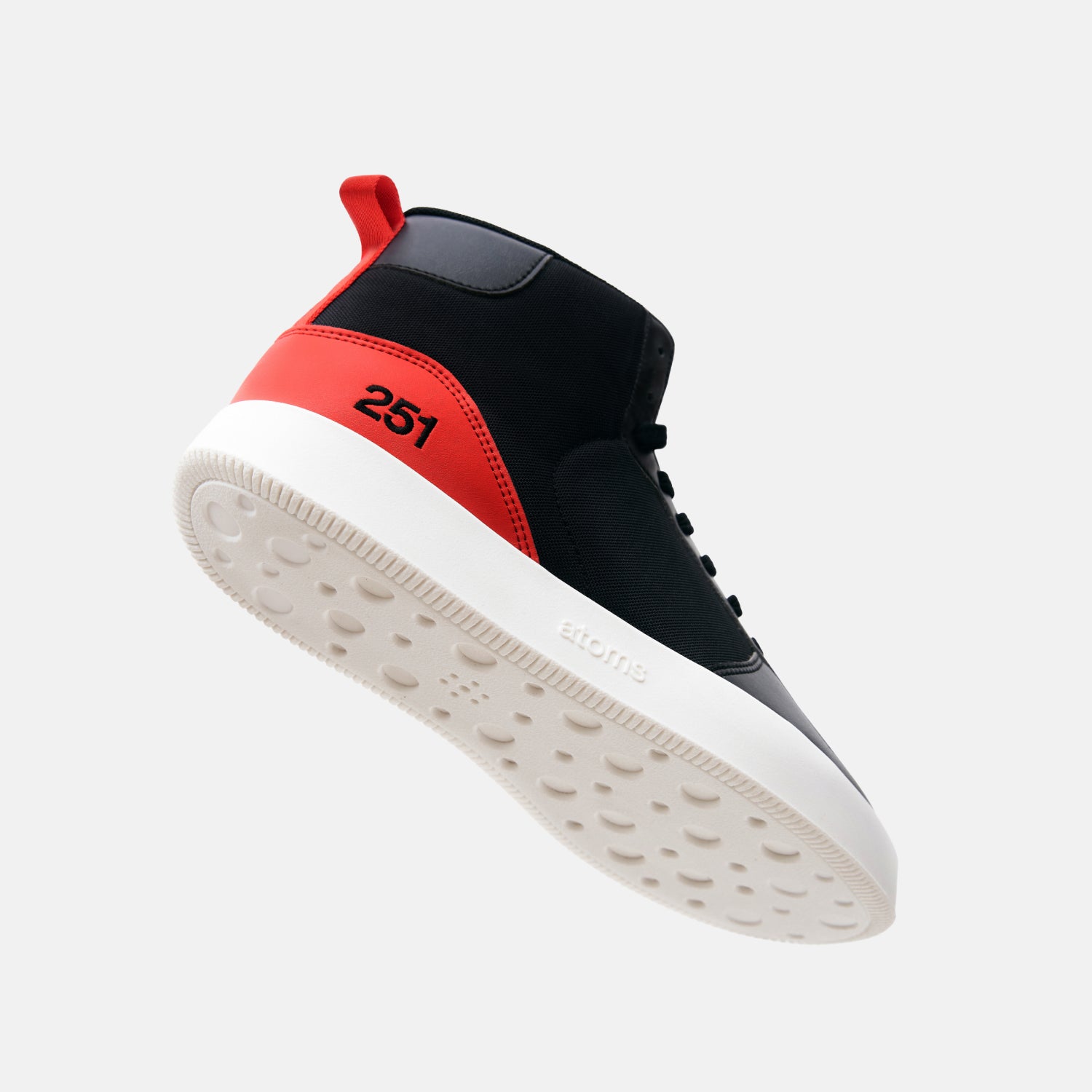 Atoms 251 Sneakers in Red & Black | Ridge Wallet Slim Minimalist RFID Blocking | MKBHD Approved | Perfect for Dark Mode Outfits & Everyday Carry Essentials