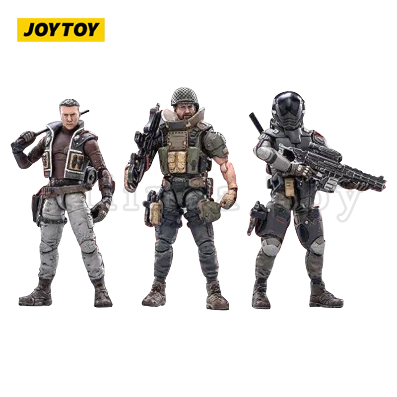 JOYTOY 1/18 Scale Dark Source Action Figure Set (3PCS) - Collectible Military Character Models for Display & Diorama Scenes