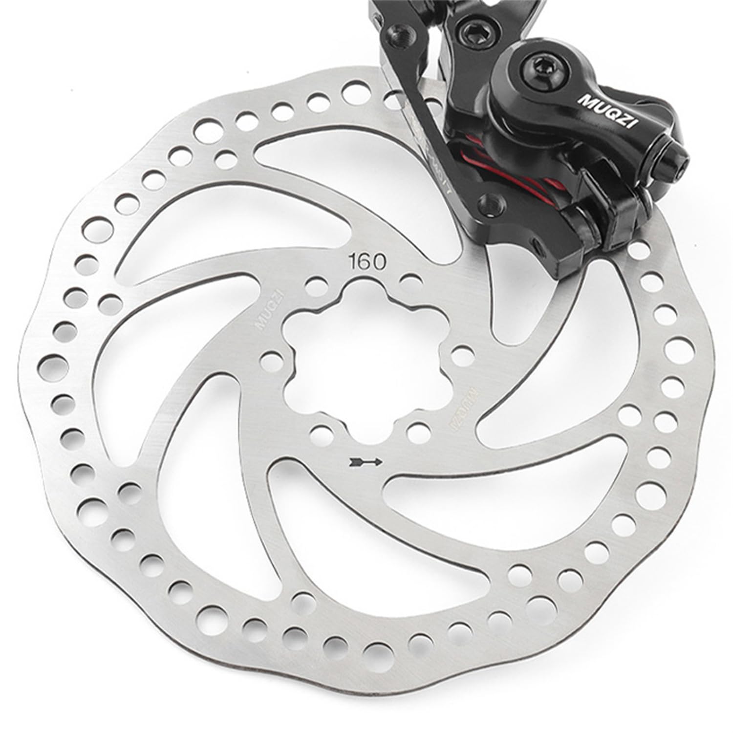 160mm Bike Disc Brake Rotor with 6 Bolts - Compatible with Road Bikes, Mountain Bikes, MTB & BMX - High-Performance Braking for Cycling, Commuting & Off-Road Adventures - Style A