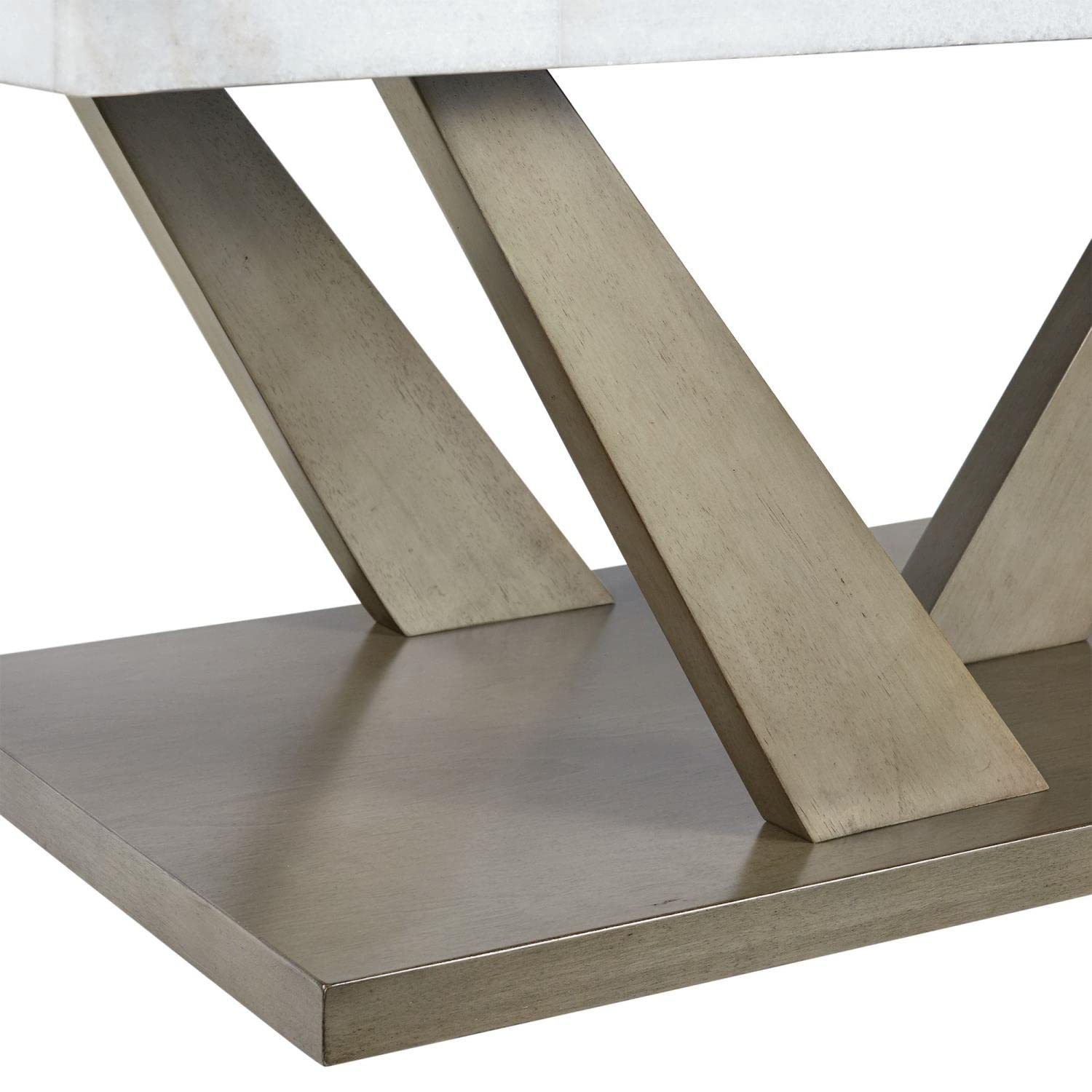 Picket House Furnishings Graham Modern Rectangular Coffee Table - Grey Wood Finish Living Room Furniture for Small Spaces & Apartments
