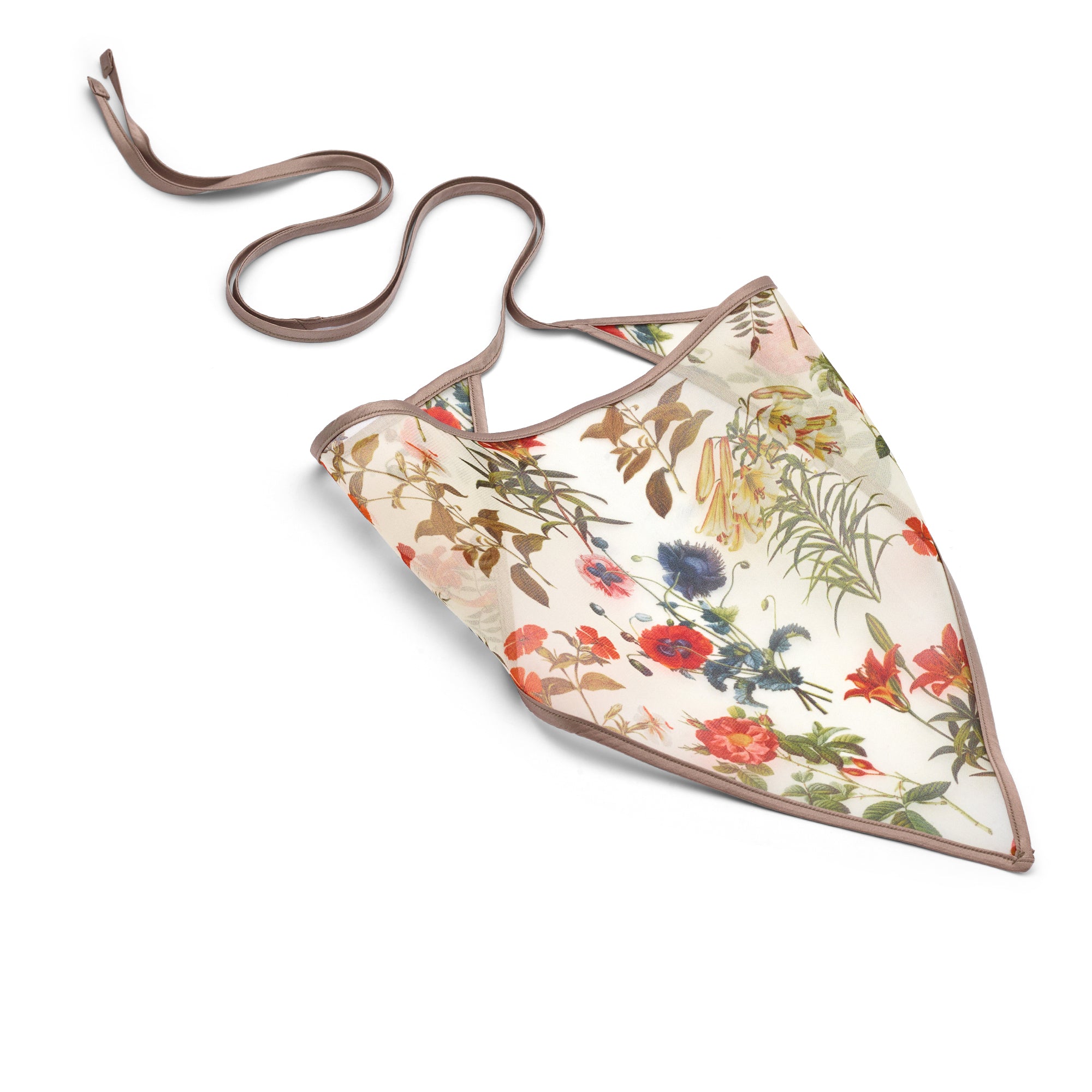 Stylish Garden Party Sheer Bandana Scarf - Lightweight Floral Print Fashion Accessory for Women - Perfect for Outdoor Events, Picnics & Summer Festivals