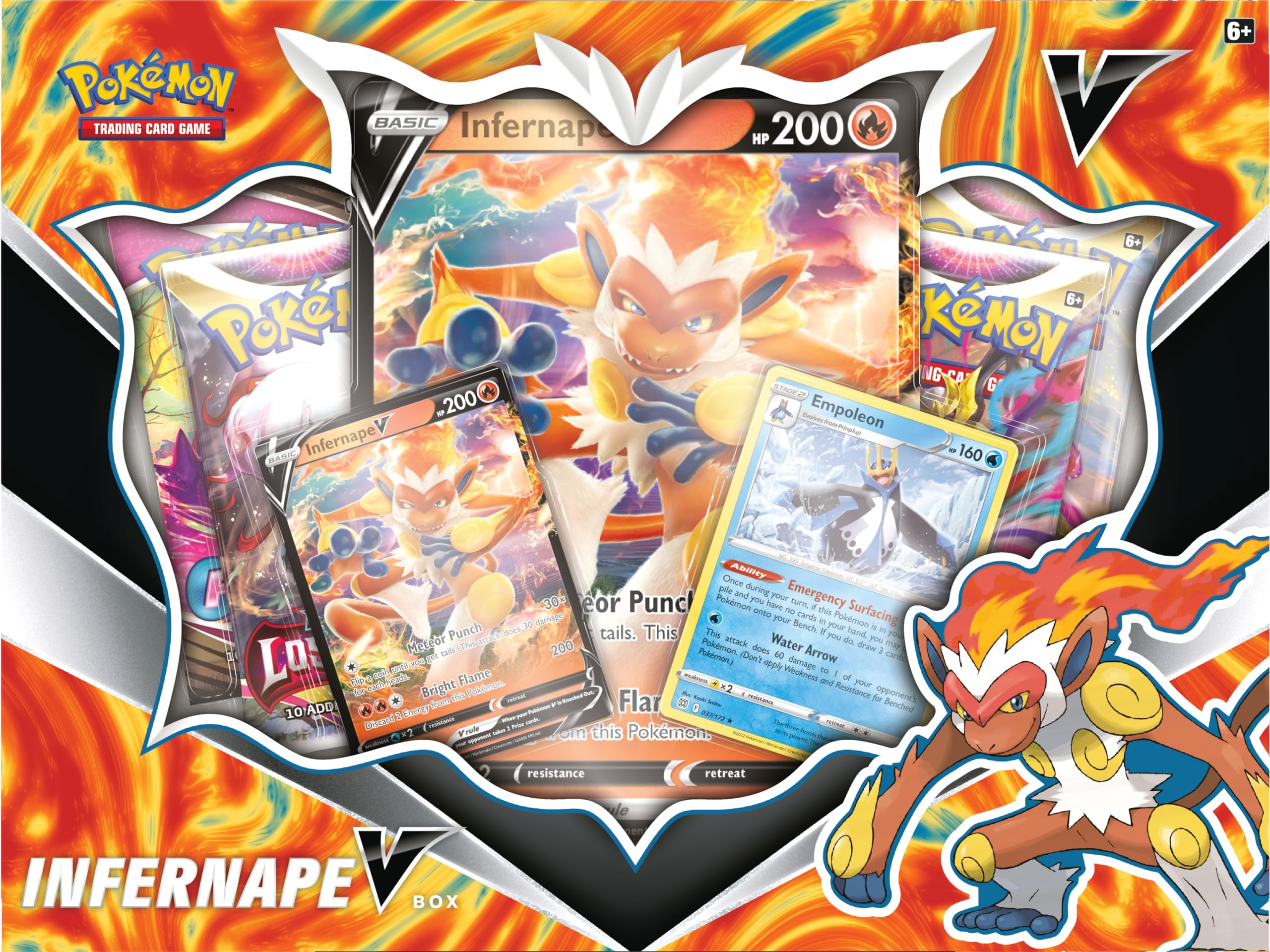 Pokemon Infernape V Trading Card Box - 36 Booster Packs, Exclusive Holo Card & Collectible Sleeves - Perfect for Battles, Gifts & Collectors