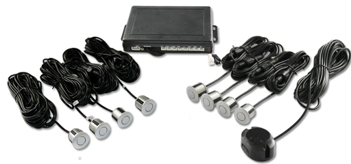 BOYO VTSR200 8-Sensor Rear Parking Assist System with Camera - Silver | Easy Parking Assistance for Cars, SUVs & Trucks | Ideal for Tight Spaces & Night Driving