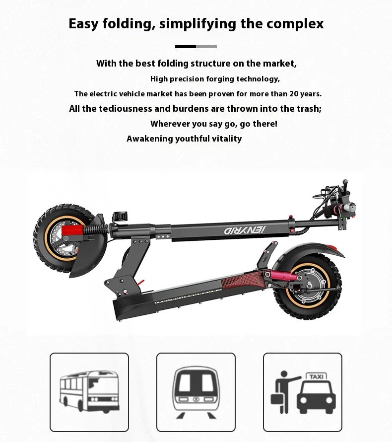 Premium Double Shock Absorber Scooter for Adults - All-Terrain Electric Kick Scooter with 8.5