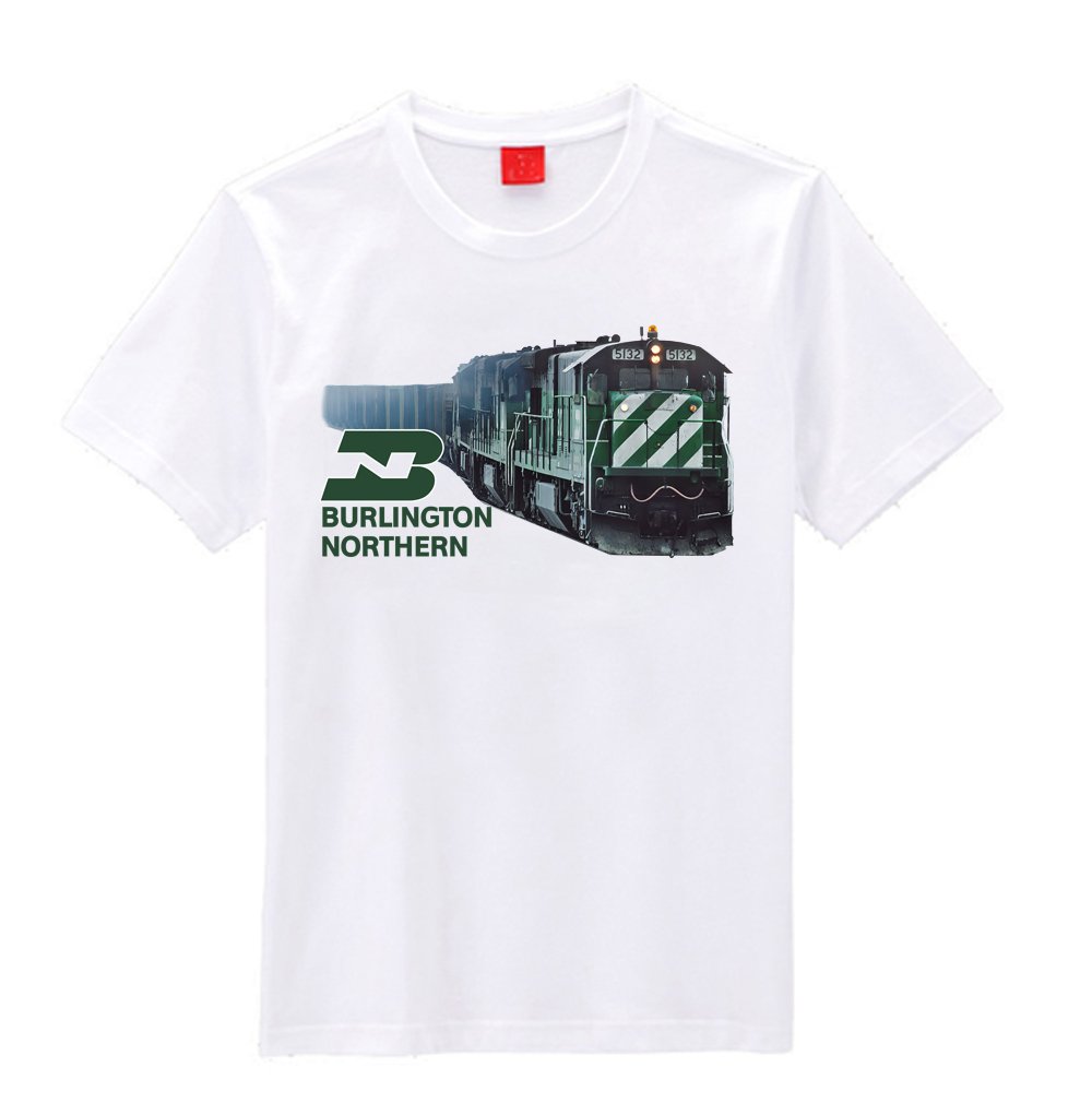 Burlington Northern Powder River Coal Train T-Shirt - Vintage Railroad & Train Enthusiast Apparel for Men & Women - Perfect for Railfan Events, Train Shows & Casual Wear