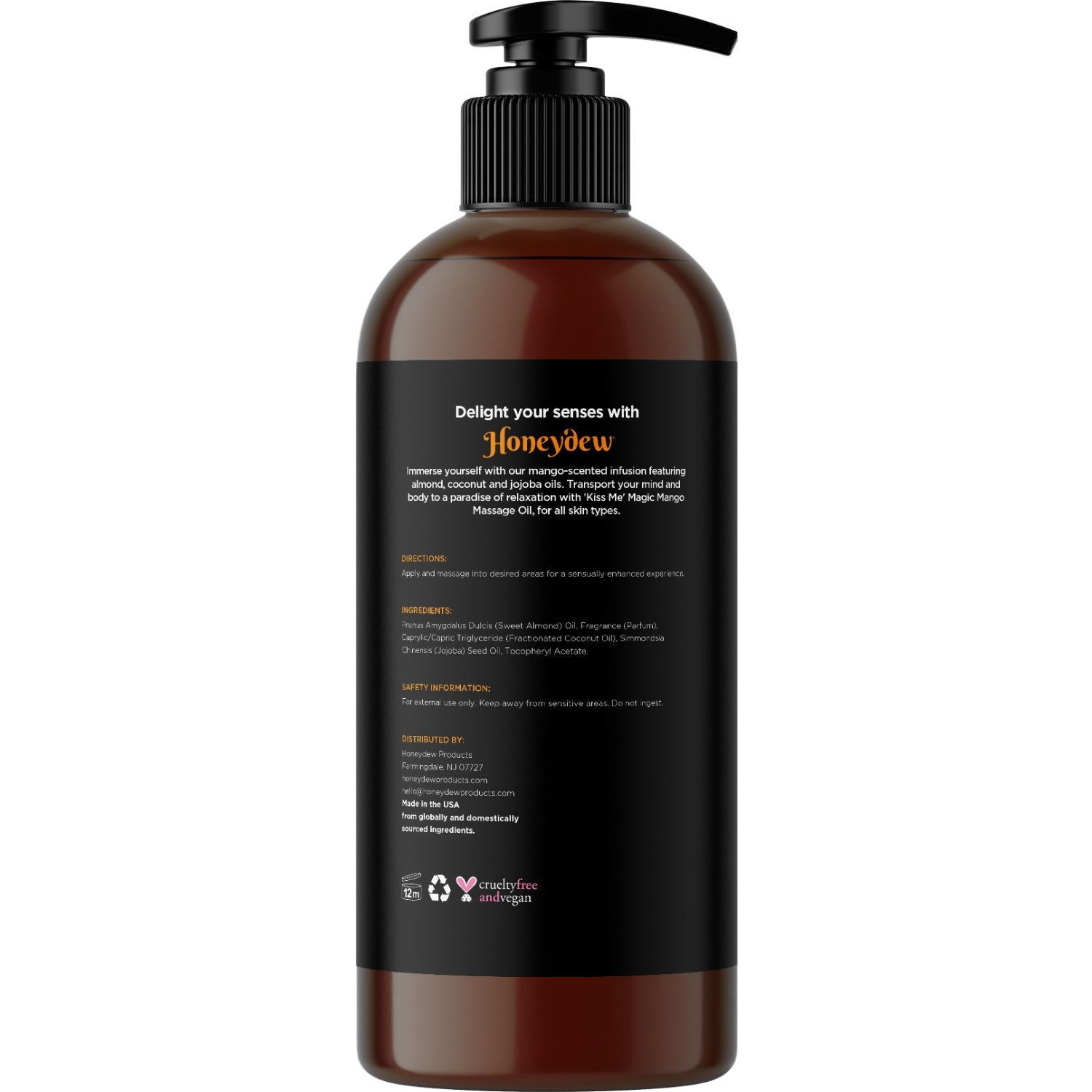Premium Mango Massage Oil for Relaxation & Aromatherapy - 100% Natural & Hydrating - Perfect for Couples Massage, Spa Days & Stress Relief