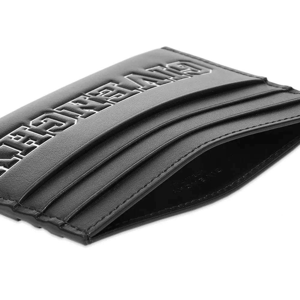 Givenchy Varsity Logo Leather Card Holder - Slim RFID Blocking Wallet for Men & Women | Perfect for Credit Cards, ID, Business Cards | Everyday Use & Travel Essential
