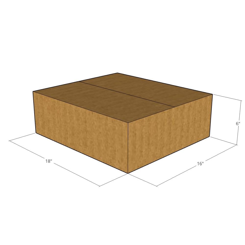 125-Pack 18x16x6 Inch Heavy Duty Corrugated Moving Boxes | 32 ECT Shipping Boxes for Business, Office & Home Use | Perfect for Packing, Storage & Moving Supplies