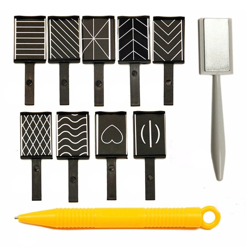 11-Piece Nail Art Tool Set with Magnetic Pen for DIY 3D Magnetic Polish - Perfect for Salon, Home Manicures & Professional Nail Designs
