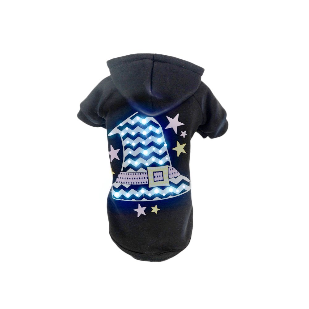 LED Pet Hoodie - Magical Light-Up Costume for Dogs & Cats at Night