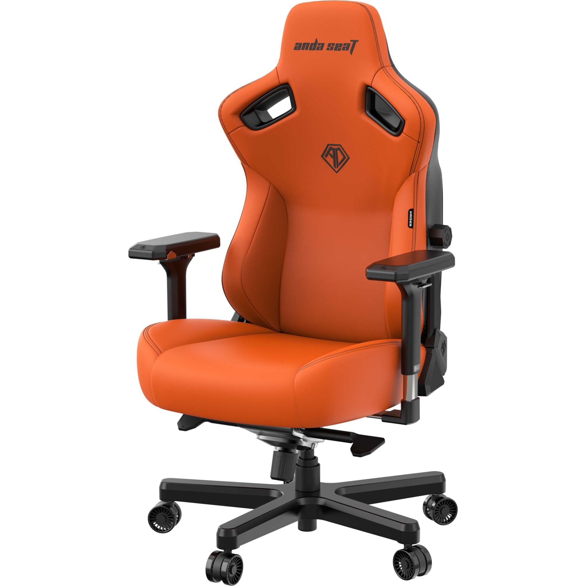 Anda Seat Kaiser 3 Series Premium Gaming Chair - Ergonomic Office Chair with Adjustable Lumbar Support & Headrest, Large Size in Vibrant Orange | Perfect for PC Gaming, Esports, and Home Office Workstations