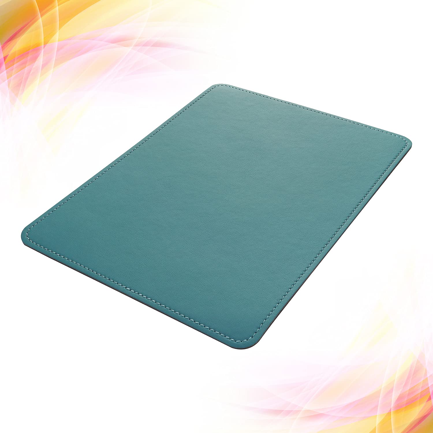 Premium PU Leather Mouse Pad with Stitched Edge - Non-Slip Microfiber Base, Waterproof Desk Mat for Computer & Laptop (8x11 Inch, Ultramarine) - Ideal for Office, Gaming & Home Workspace