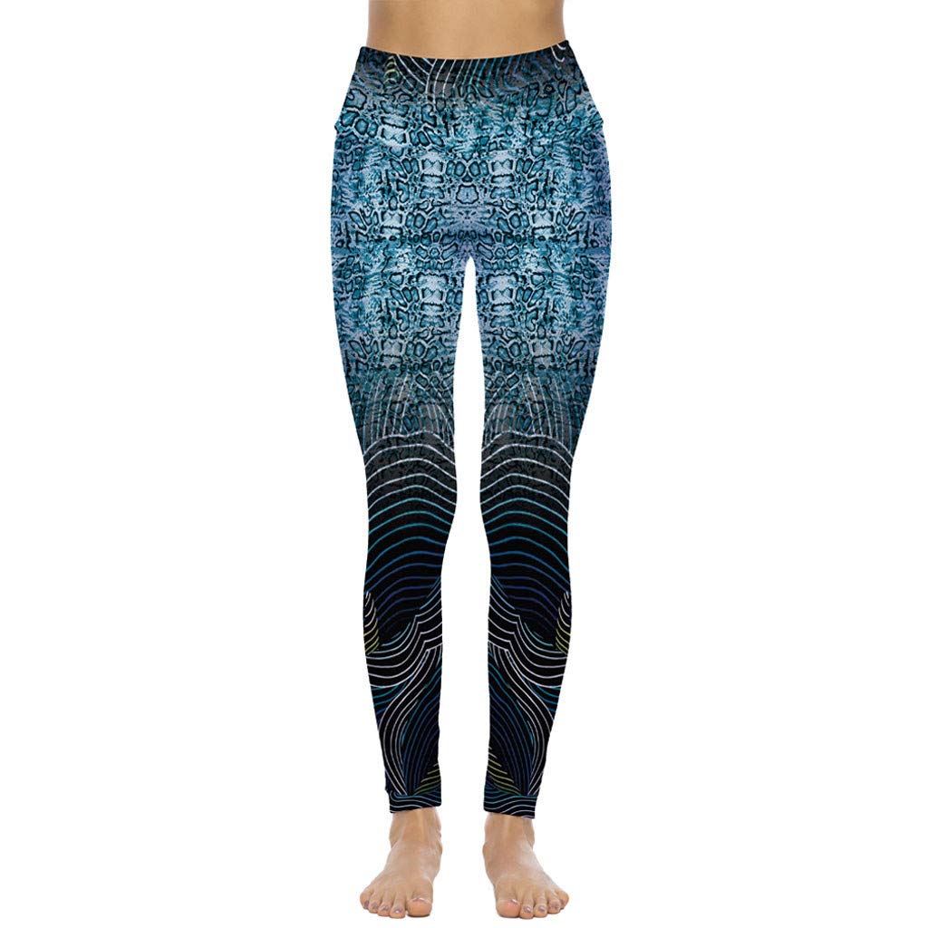 Women's Printed High Waist Yoga Pants - Gym Running Fitness Leggings for Women - Moisture Wicking Stretch Athletic Trousers (Perfect for Yoga, Workouts & Casual Wear)