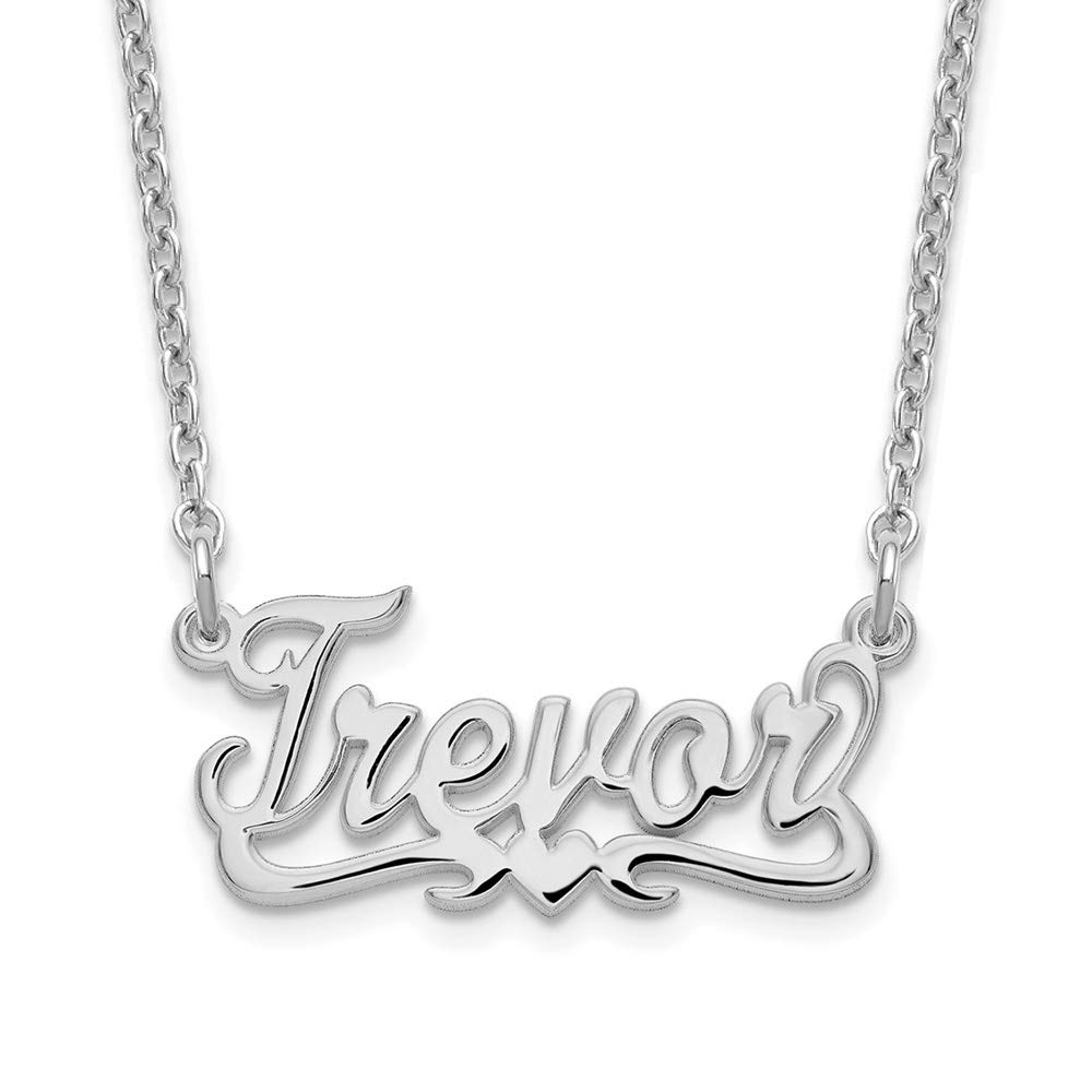 Personalized High Polished One Heart Name Necklace - Custom Engraved Jewelry Gift for Women, Girlfriend, Wife - Perfect for Valentine's Day, Anniversary & Romantic Occasions