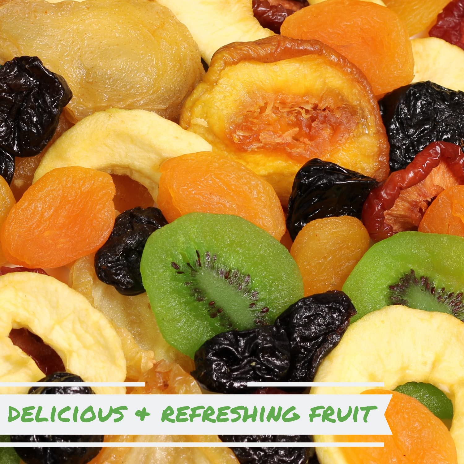 Premium Dried Mixed Fruit with Prunes, Apricots & More - 5lb Bulk Vegan Kosher Snacks | Healthy Natural Fruit Mix for Trail Mix, Baking, Yogurt Topping & On-the-Go Snacking | It's Delish Brand