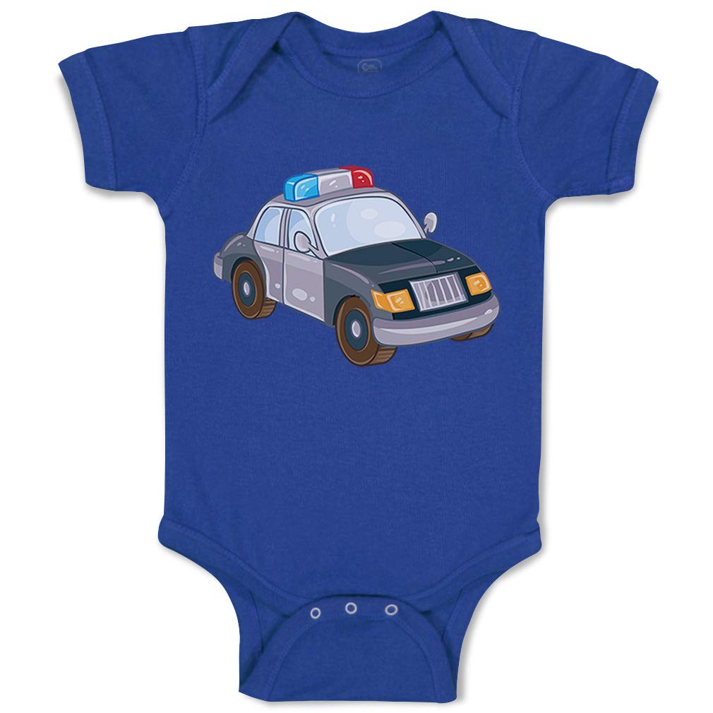 Custom Police Car Baby Bodysuit - Funny Cotton Onesie for Boys & Girls - Perfect for Birthday, Halloween & Family Photos