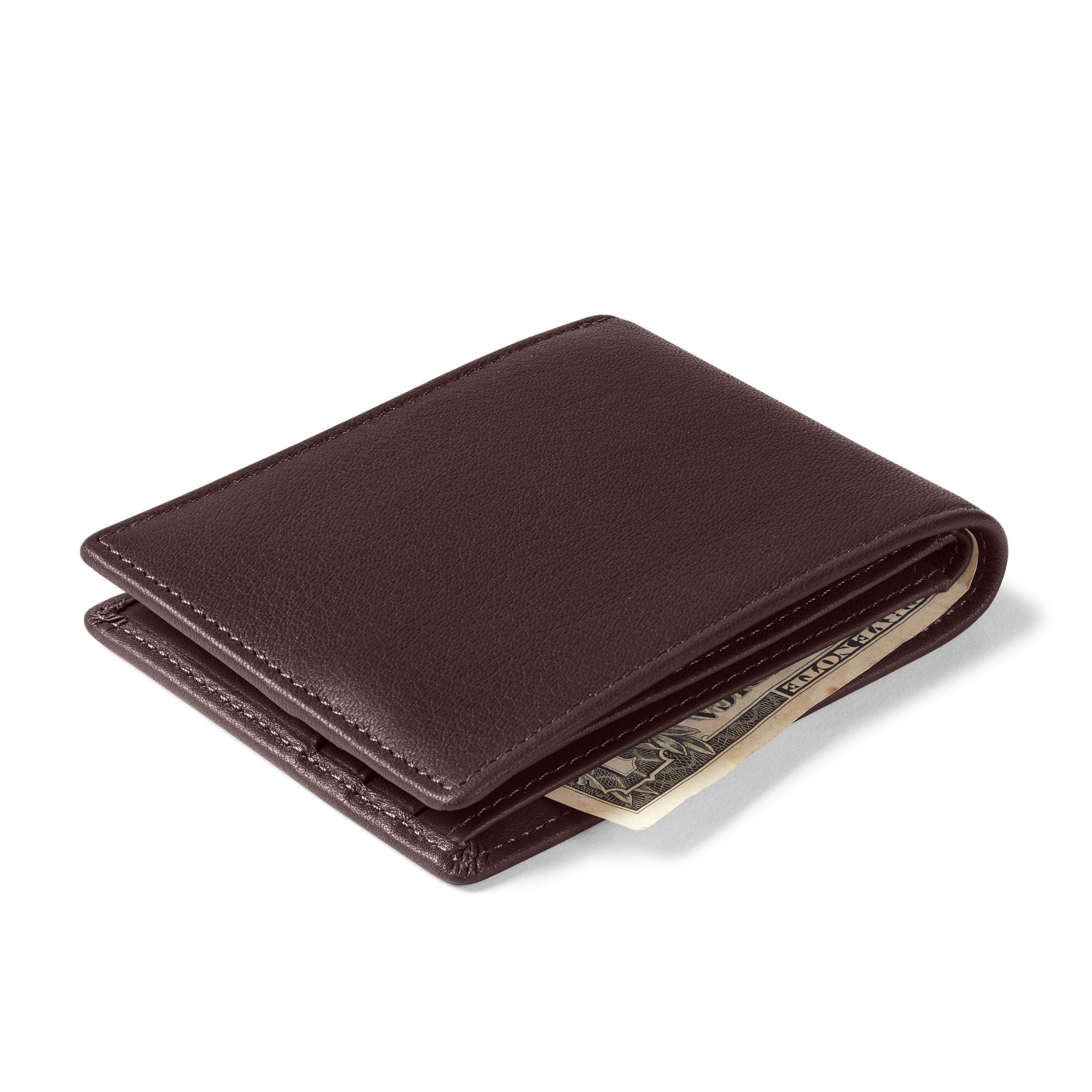 Slim Brown Bifold Wallet for Men - Genuine Leather RFID Blocking Minimalist Card Holder - Perfect for Everyday Use, Travel & Business