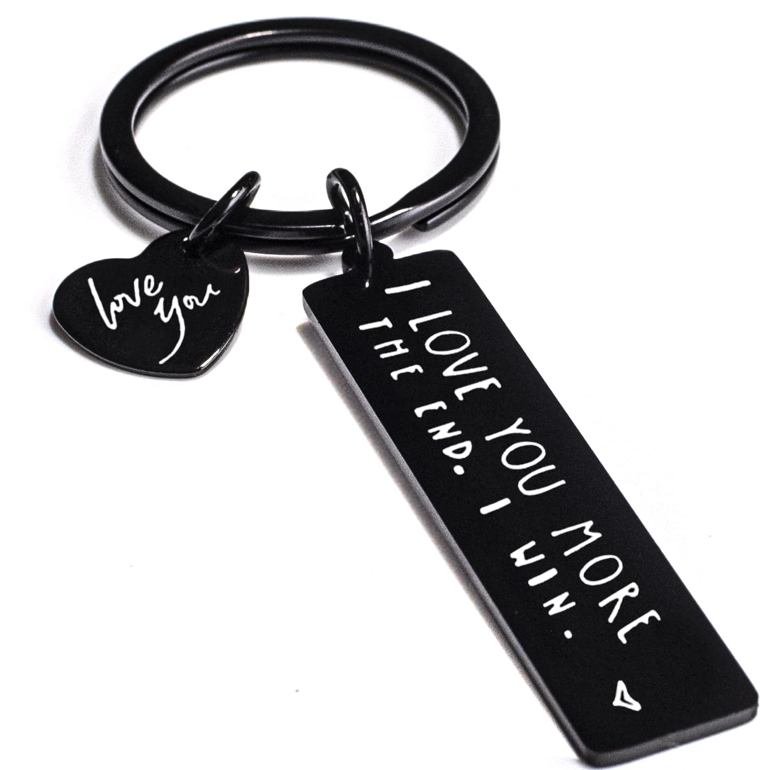 I Love You More Couple Keychain - Romantic Gifts for Boyfriend, Valentine's Day, Anniversary & Birthday - Perfect for Couples Matching Accessories & Everyday Carry