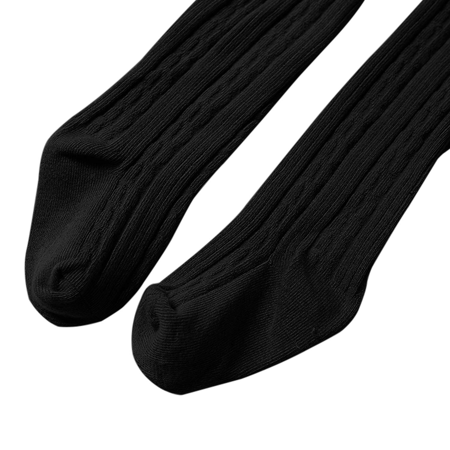 Baby Girls Seamless Cable Knit Tights with Bow - Soft Cotton Toddler Leggings for Newborn & Infant - Perfect for Playtime, Daycare & Family Outings