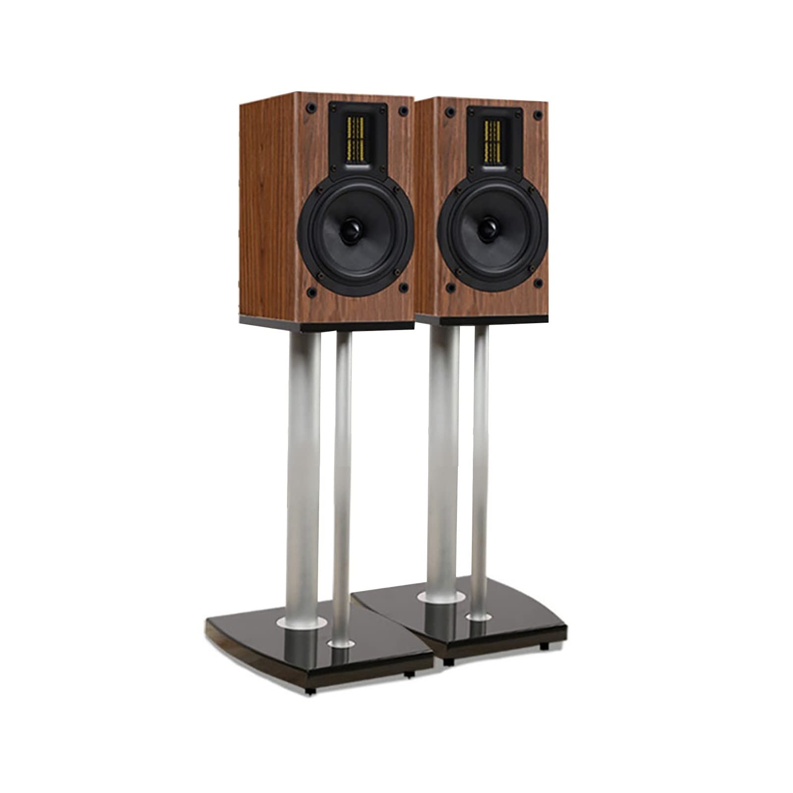 FPIGSHS Universal Speaker Stands - 2 Pack 30.3 Inch (75cm) Adjustable Height Surround Sound Speaker Stand System for Satellite & Bookshelf Speakers - Perfect for Home Theater, Gaming Setup & Music Listening