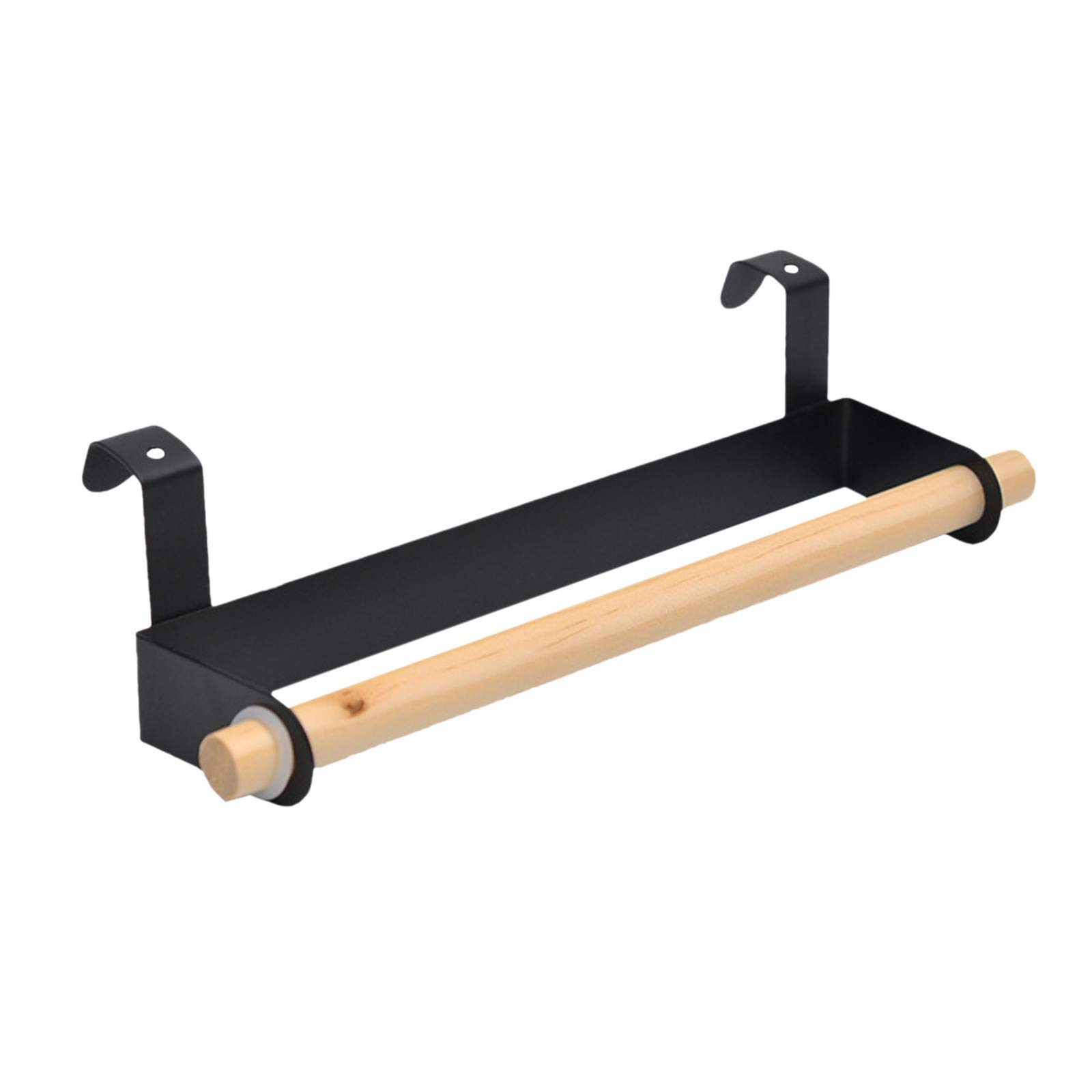 Pianpianzi 33-Inch Adhesive Under Cabinet Paper Towel Holder - Black Space-Saving Kitchen & Bathroom Organizer for Over Sink Dish Drying | Perfect for Small Apartments, RVs & Dorm Rooms