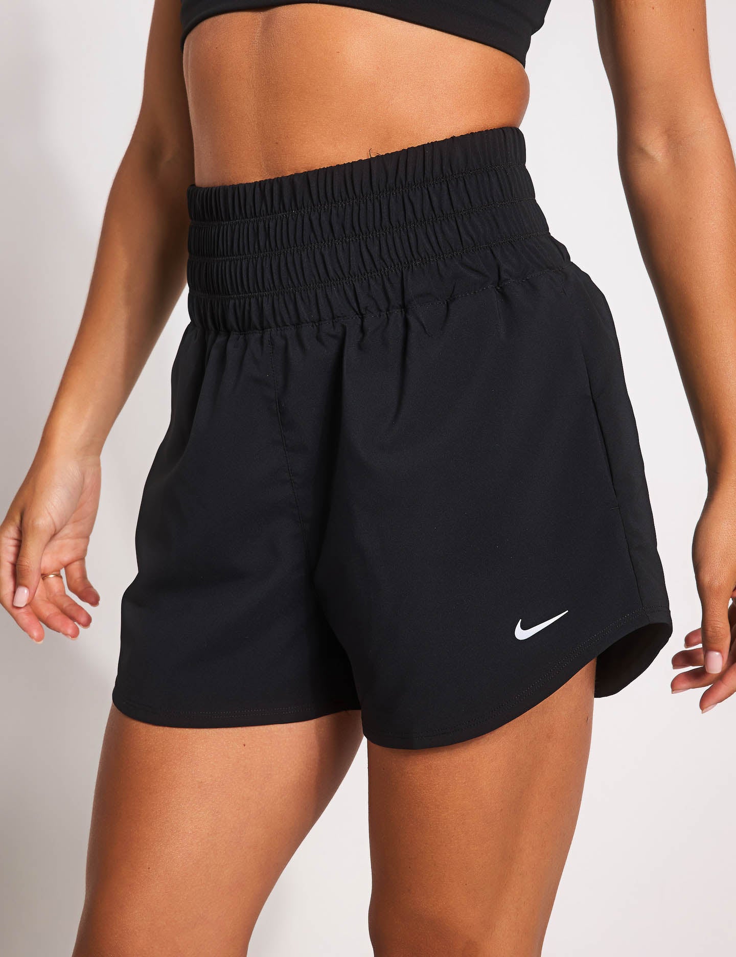 Ultra High 3 Brief Lined Shorts for Women - Comfortable Black Workout Shorts - Perfect for Yoga, Running, and Gym Training
