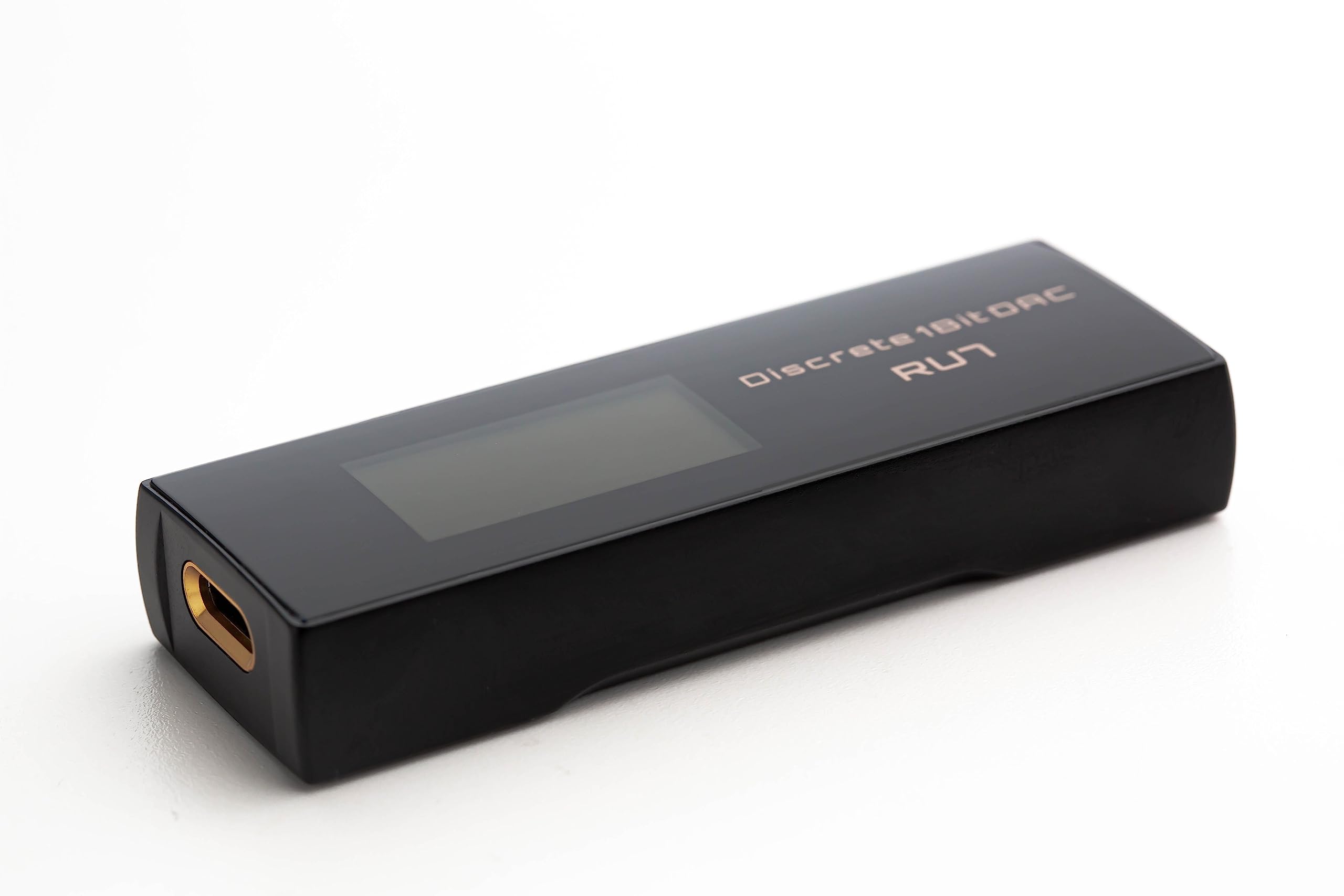 RU7 Portable USB DAC/Amp Dongle - 1-Bit Resistive Ladder DAC, DSD64/128/256 Support, OLED Display, Leather Case Included | High-Resolution Audio for iPhone, Android, PC & Laptop | Perfect for Music Lovers, Audiophiles & Travel