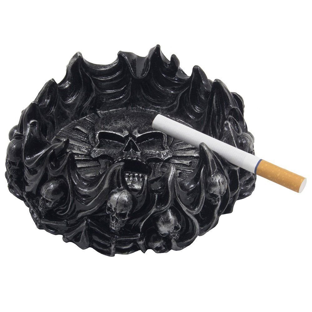 Spooky Halloween Ashtray - Gothic Home Decor & Medieval Gift for Fantasy Lovers | Mythical Sculpture for Smoking Accessories & Gothic Interior Design | Perfect for Halloween Parties, Gothic Weddings & Dark Fantasy Collections (Eternal Pyre)