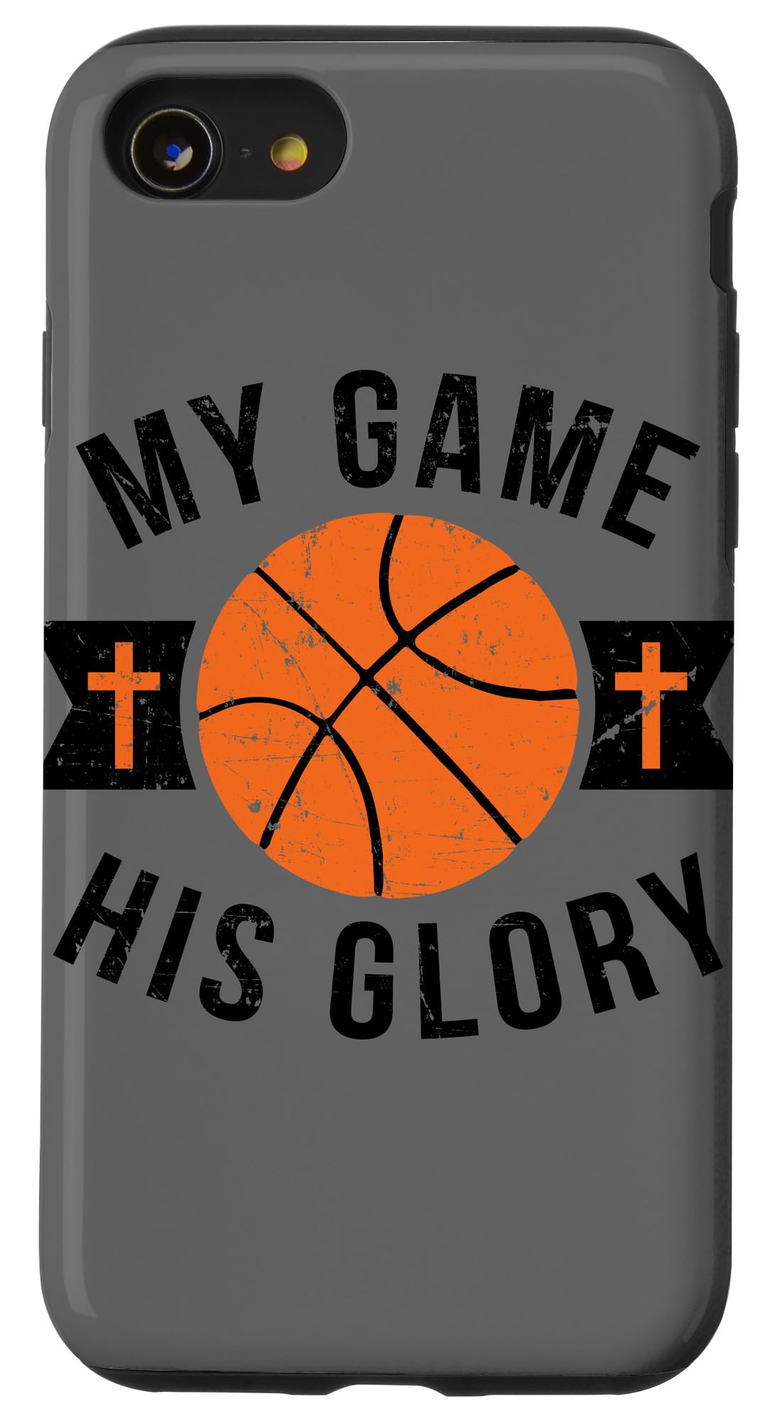 iPhone SE (2020) / 7 / 8 Christian Basketball Phone Case - Inspirational Gift for Players, Son, Grandson, Boys & Kids - Perfect for Church, Games & Daily Use