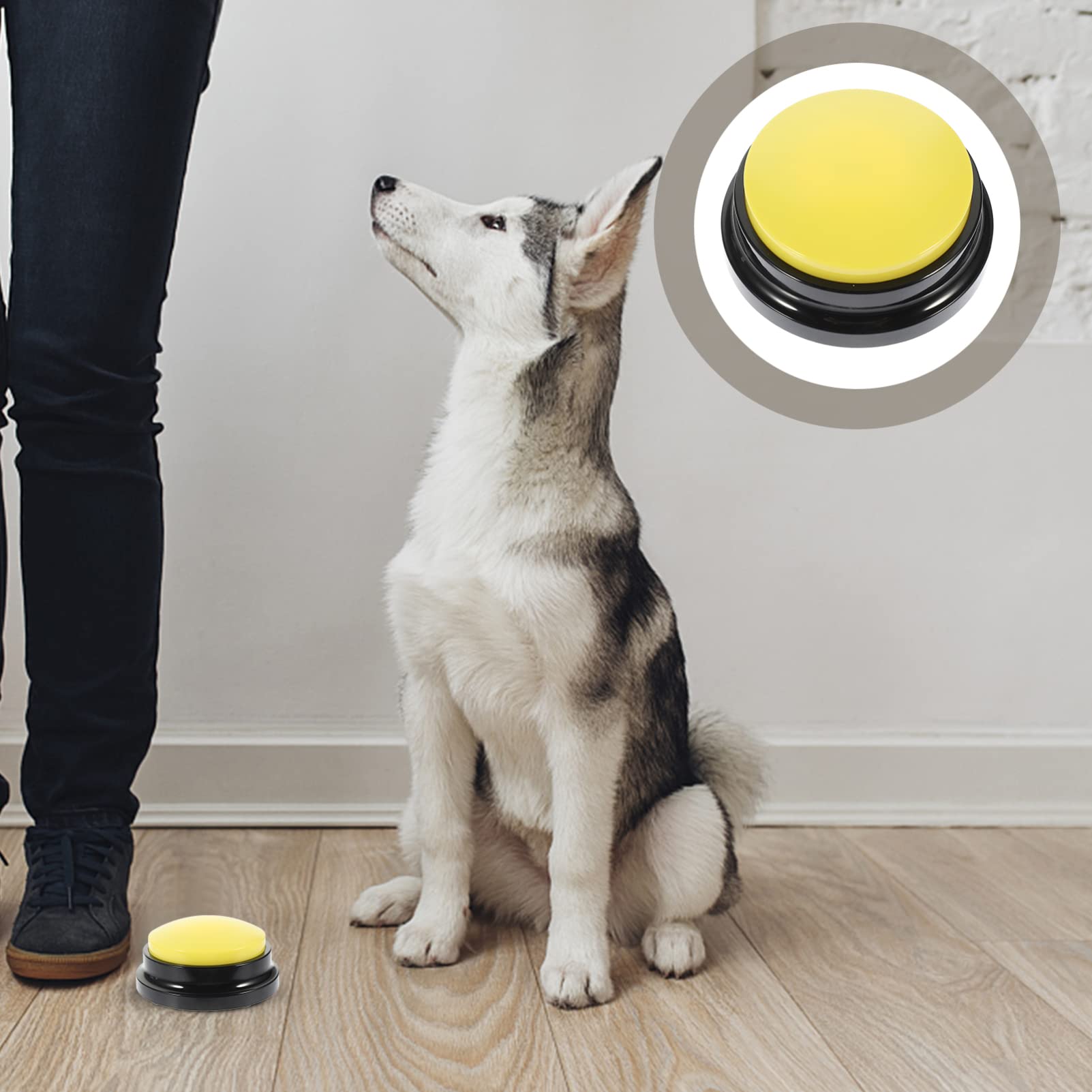 Kisangel Funny Pet Buzzer Button - Interactive Talking & Recording Dog Accessory for Training & Play - Great for Commands, Tricks & Bonding with Your Dog at Home