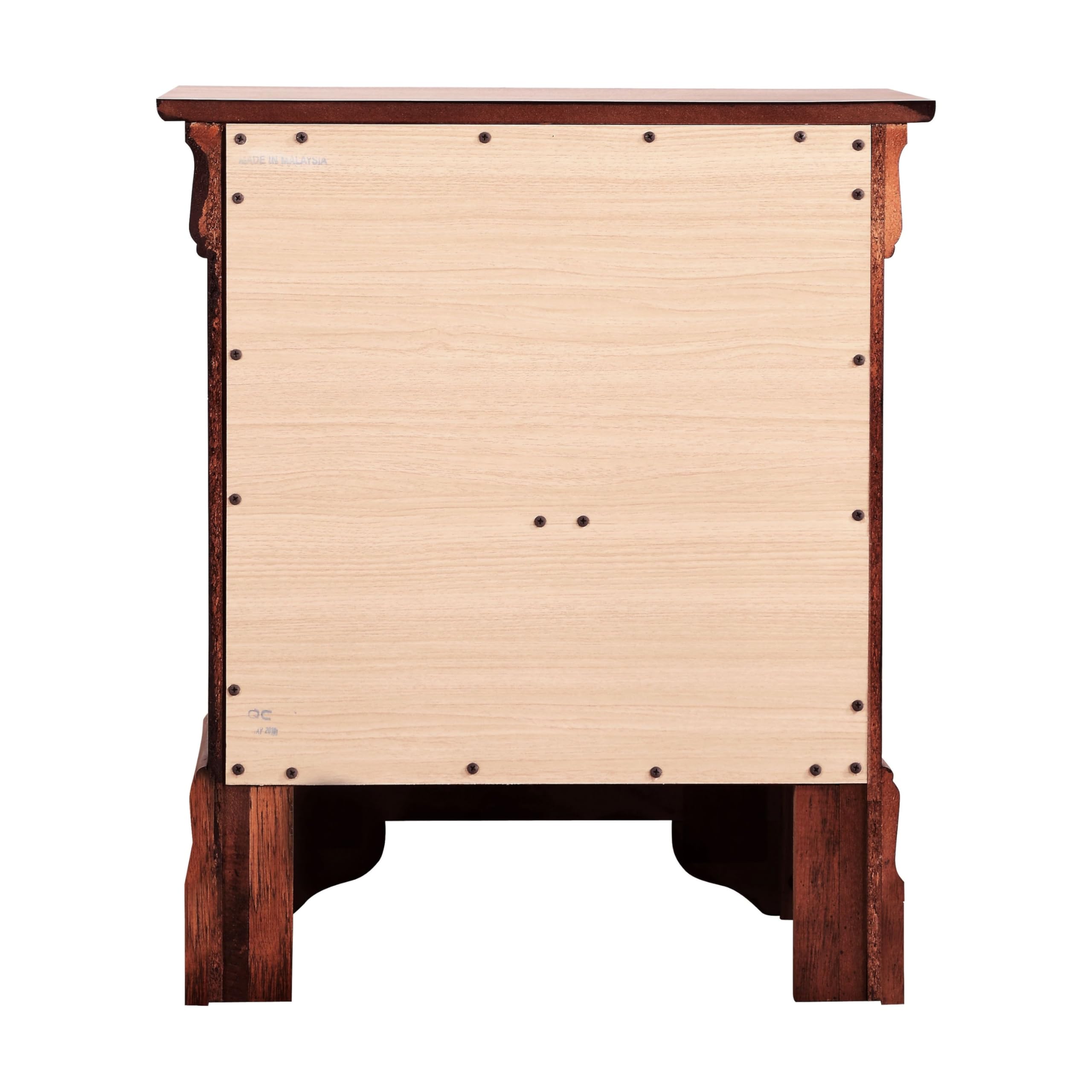 Glory Furniture Lewis 2-Drawer Wood Nightstand, Cherry Finish - Bedroom Side Table for Bedside Storage & Decor