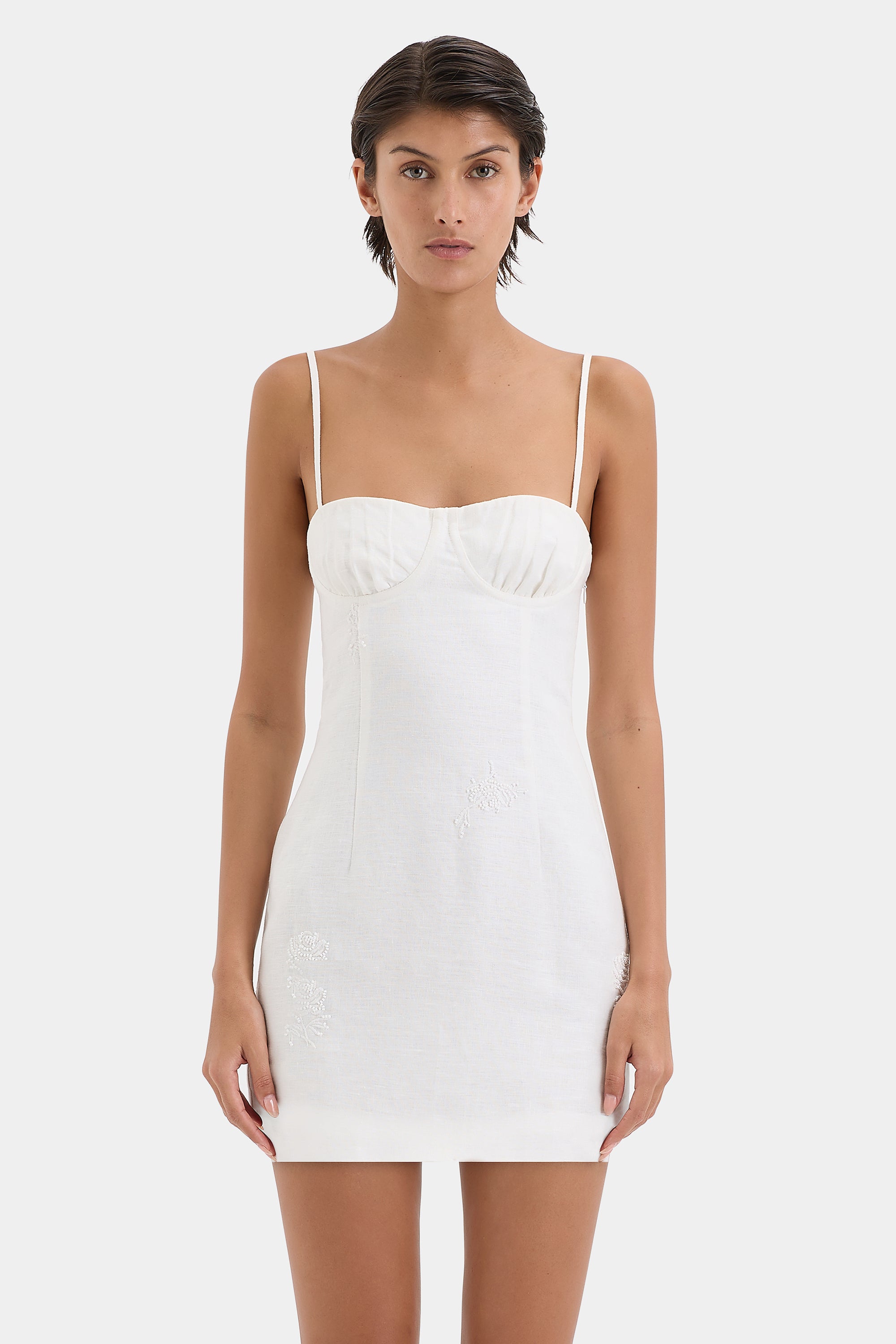 Alessandra Mini Dress - Women's Floral Print Short Sleeve Party Cocktail Dress for Night Out, Date Night, and Special Occasions